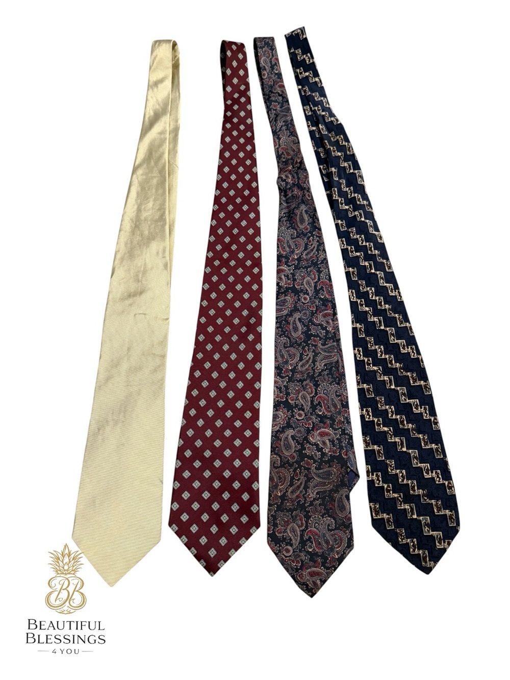 Vintage Men’s Neck Tie 100% Silk Bundle